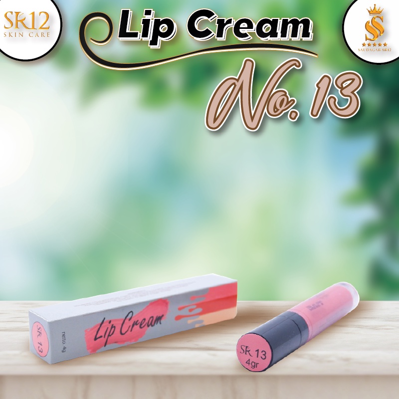 LIP CREAM NUDE 13 SR12 / LIP CREAM MOIST /LIP CREAM NO PARABEN / Lip cream original / premium / berkualitas / termurah / terbaik / bagus / bpom