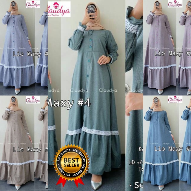 LIO DRESS M L XL XXL Gamis Pertemuan Wanita Anak Muda Supernova Import Dress Undangan Perempuan Dewa