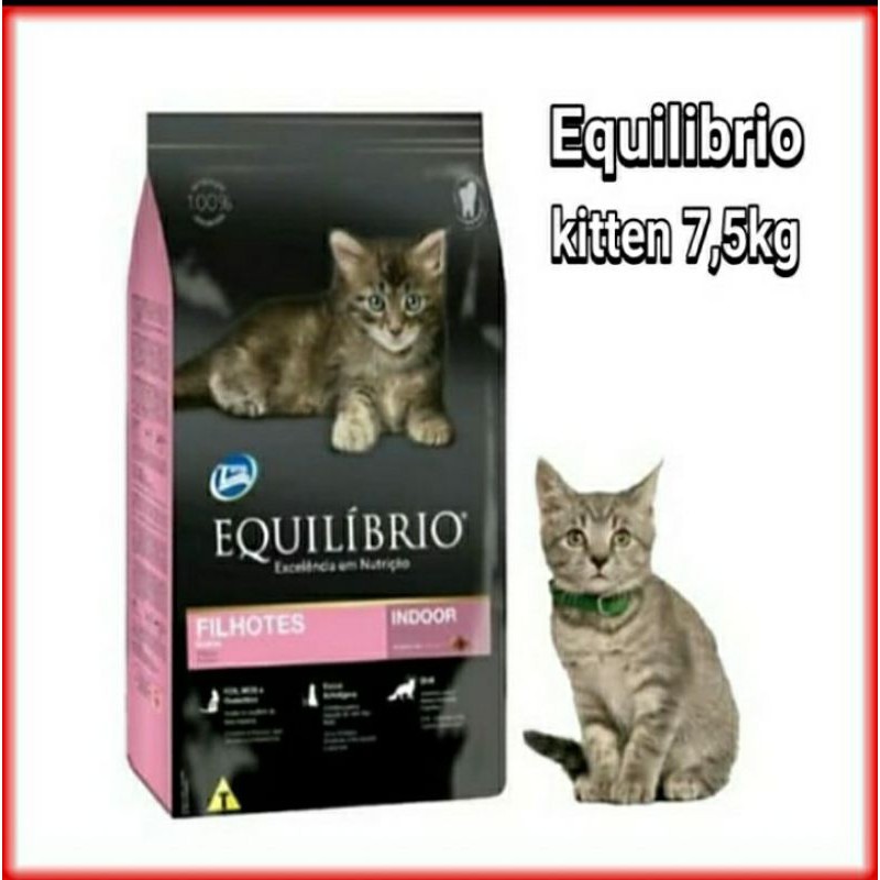 Equilibrio Kitten 7,5kg / Makanan equilibrio kitten indoor 7,5 kg