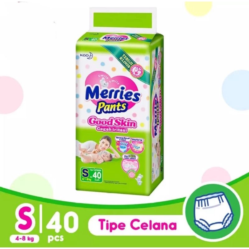 Popok Merries Pants  Ukuran S (isi 40 PC)