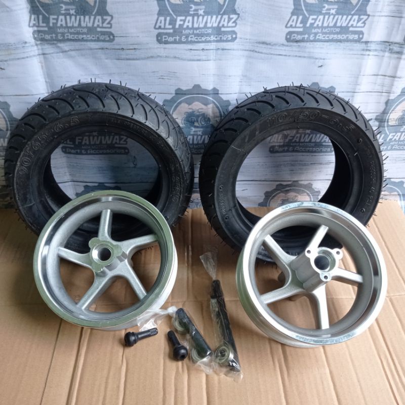 Ban&velg racing set ring 6.5, mini gp goped