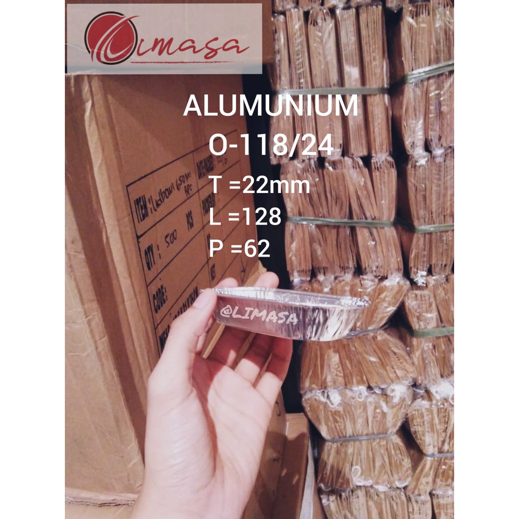 ALUMUNIUM FOIL CUP OVAL 118/24 ISI 50PCS