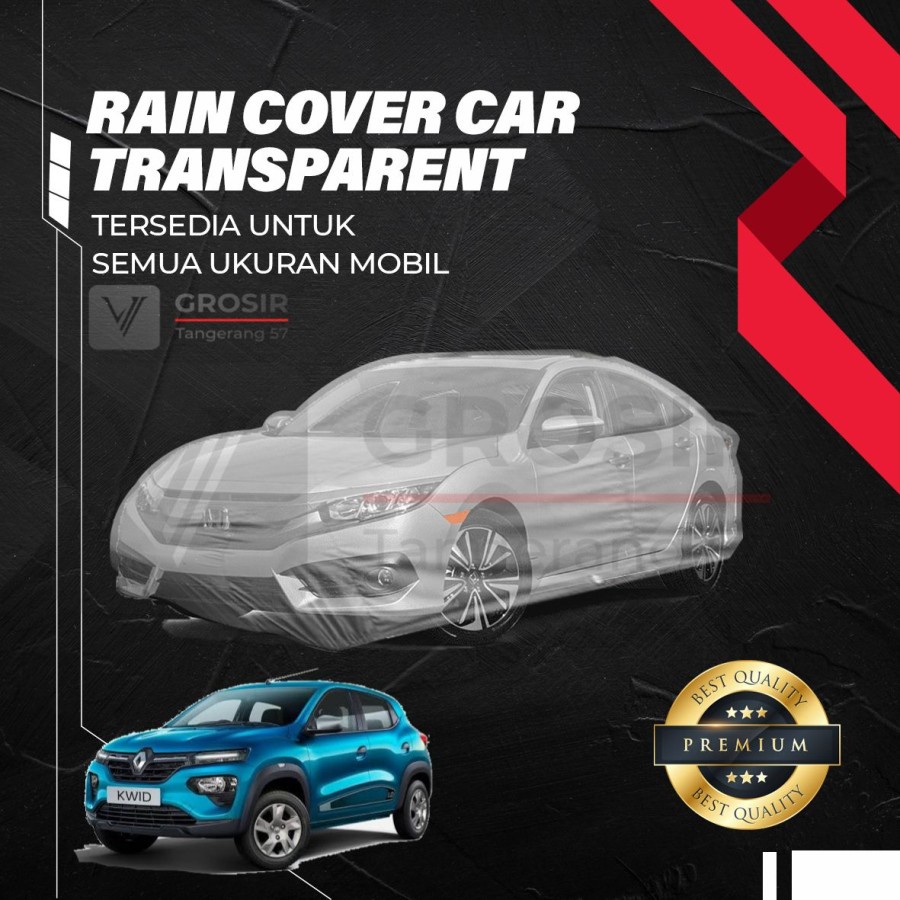 Sarung Mobil Transparan RENAULT KWID Transparent Body Cover RENAULT KWID