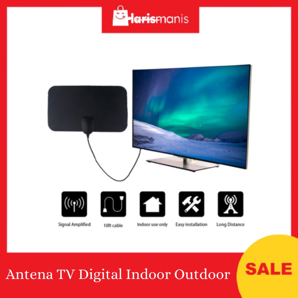 TAFFWARE TFL-D139 ANTENA TV DIGITAL DVB-T2 4K HIGH GAIN 25DB INDOOR Ori 100% Taffware Antena TV Televisi Digital Indoor Outdoor Antena Indoor Antena Outdoor Antena Jaringan Antena Siap Pakai Antena Luar Televisi Digital