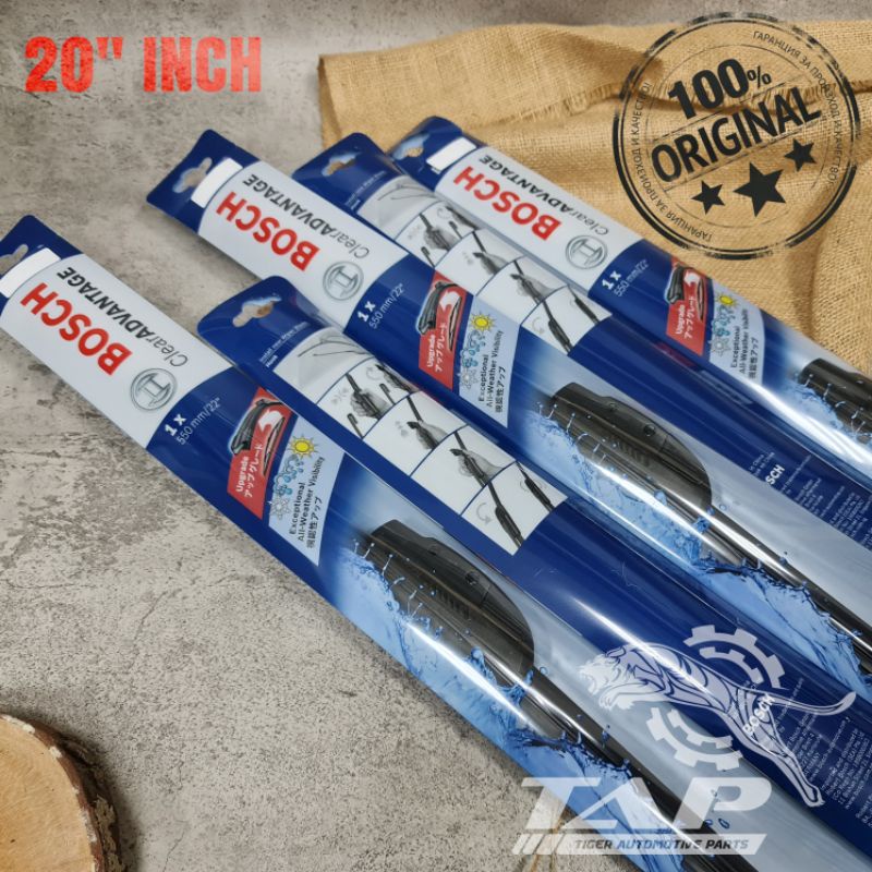 WIPER BLADE BOSCH FRAMELESS CLEAR ADVANTAGE 20&quot; INCHI ORIGINAL