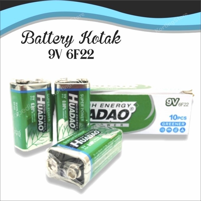 Baterai Battery Batre Batere Kotak Huadao 9V 9Volt 9 Volt Murah