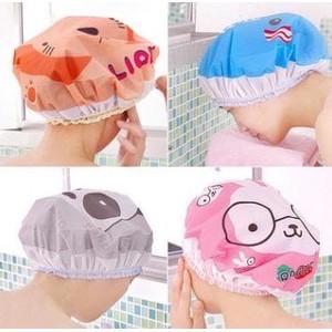 Shower Cap Lucu Topi Pelindung Penutup Kepala Rambut Lucu Waterproof