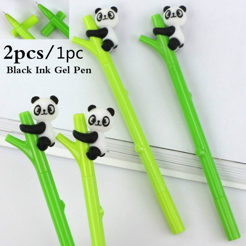 Green Bamboo Panda Gel Pen Writing Pens Stationery