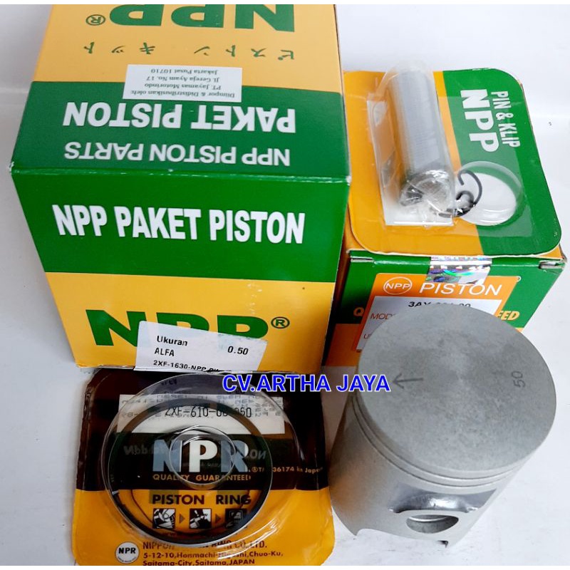 PISTON KIT NPP YAMAHA ALFA / SIGMA / CHAMP ( STD / 25 / 50 / 75 / 100 / 125 / 150 / 175 / 200 ) ( 50 / 50,25 / 50,5 / 50,75 / 51 / 51,25 / 51,5 / 51,75 / 52 ) ( 2XF-1630-NPP )-3