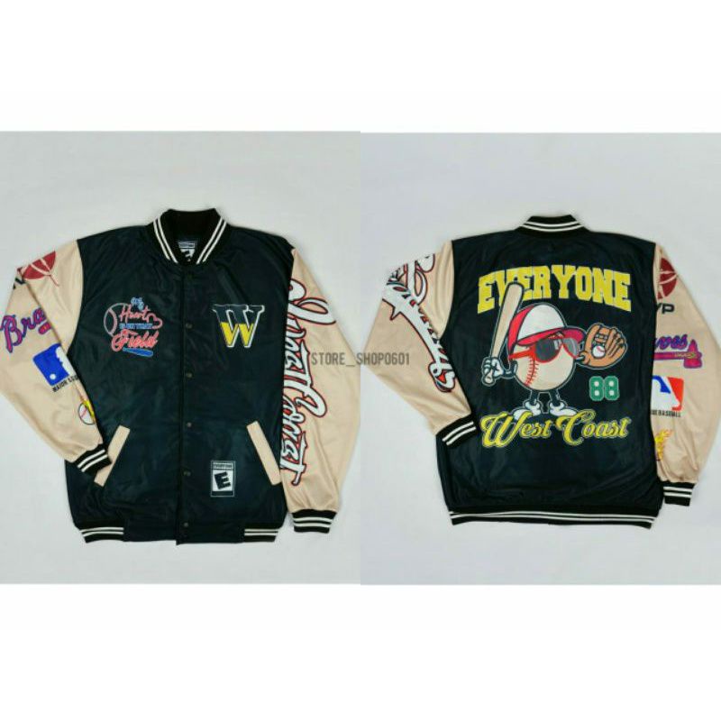 (COD) JACKET VARSITY BASEBALL PRIA WANITA // VARSITY JACKET L XL-W Everyone