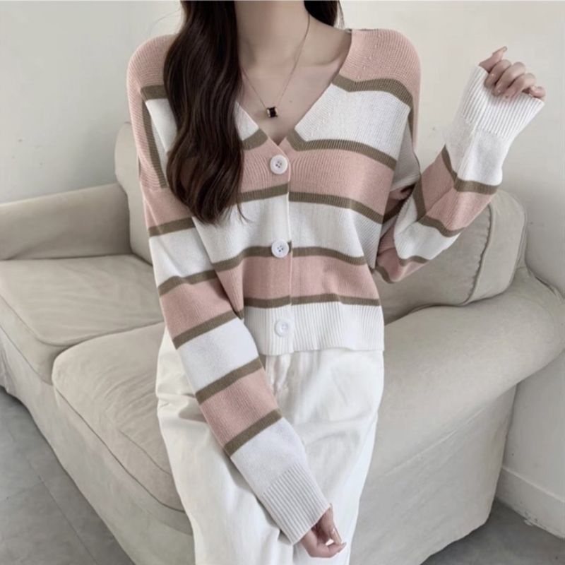 M FESYEN | YONI CARDIGAN RAJUT CROP WANITA KOREAN STYLE | CARDIGAN OVERSIZE KOREA | CARDIGAN CROP PR