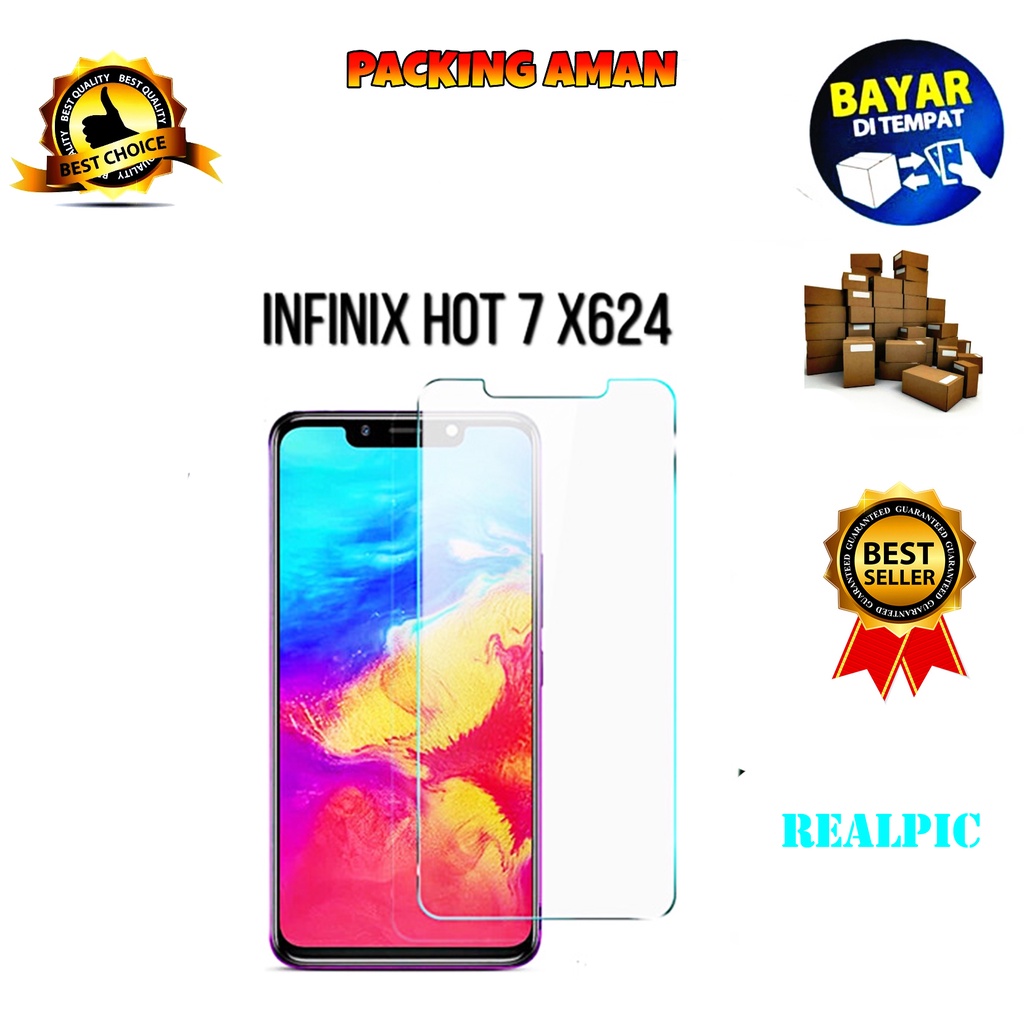 Tempered Glass Infinix Hot 7 X624 Screen Protector Anti Gores