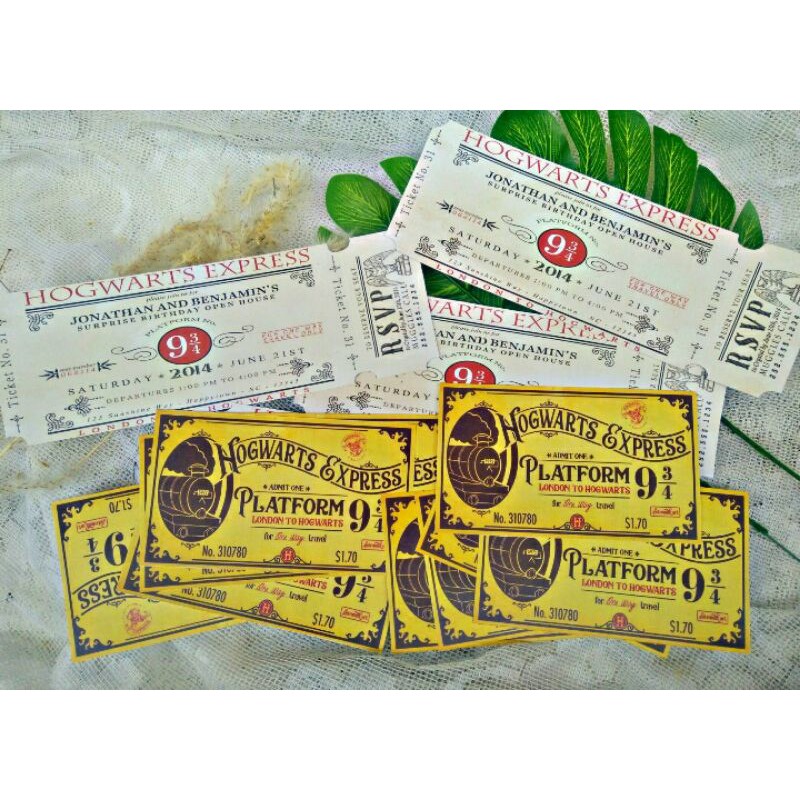 Tiket Hogwarts/ Harry Potter (Hogwarts Express RSVP/Hogwarts Express 9 3/4)