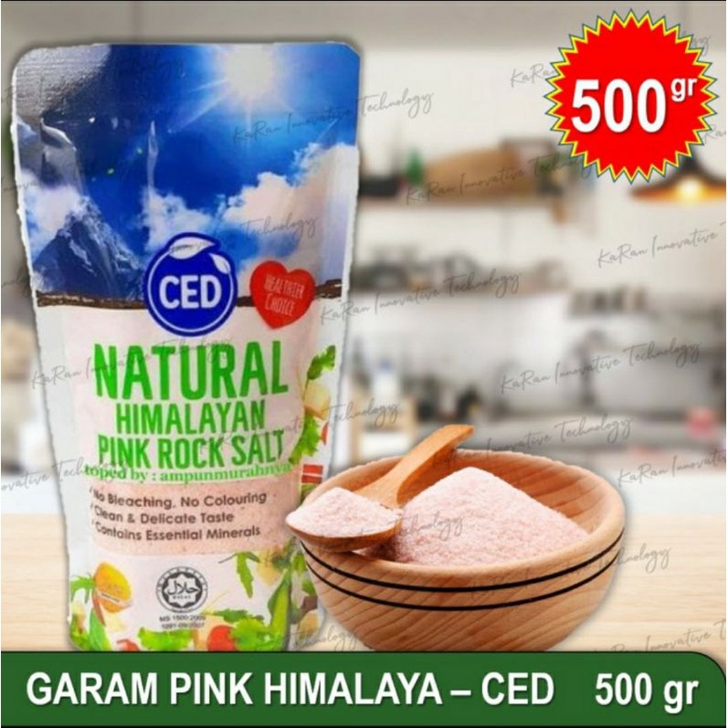 

Garam Himalaya CED Natural Pink Rock Salt Original Best Seller 500gr