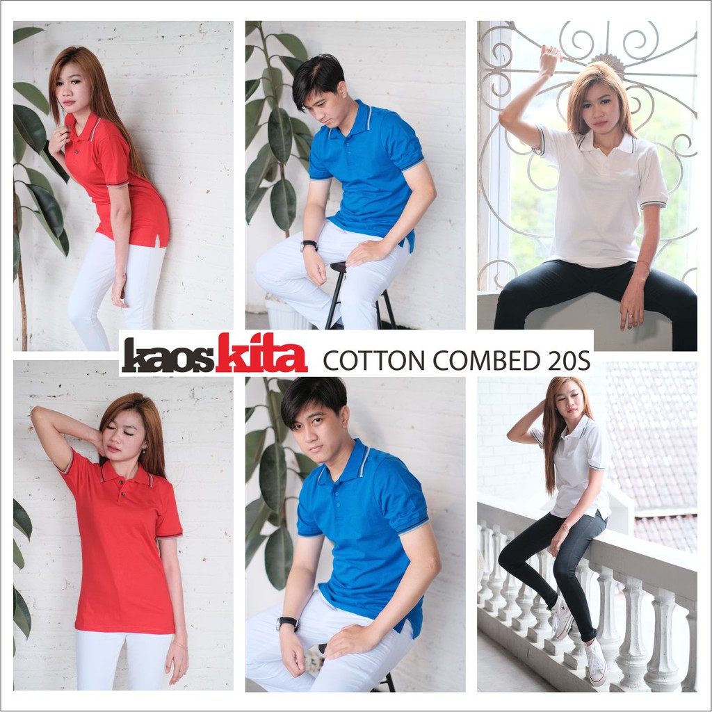 Krah Polos Combed 20s / Cotton Combed 20s / T-shirt Polos Katun
