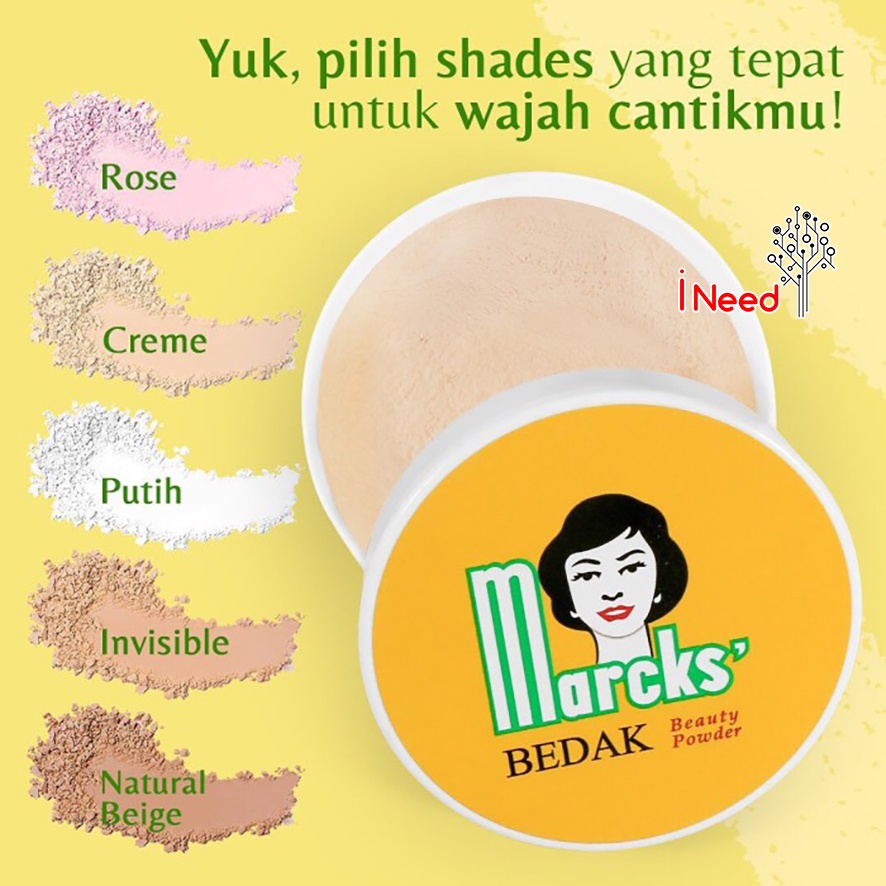 (INEED) Bedak Marcks Beauty Powder  - Bedak Tabur Marcks