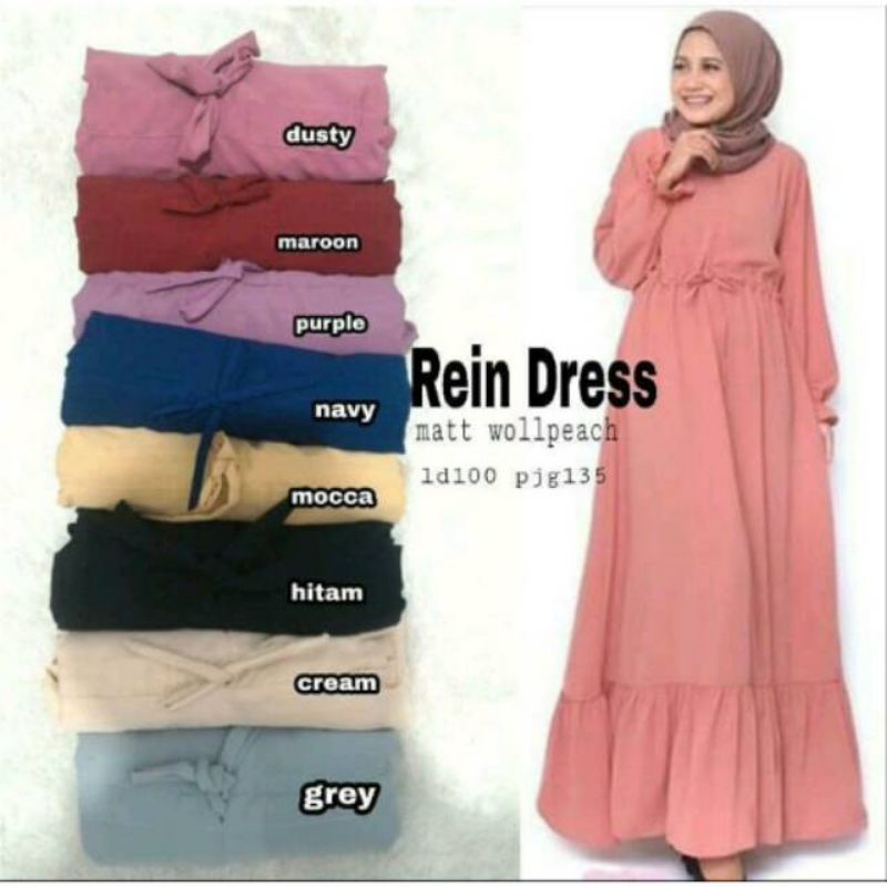 Rein maxi pakaian wanita fashion muslim remaja