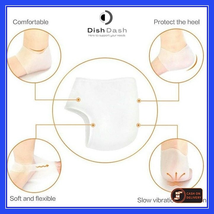 [BAYAR DI TEMPAT] 1 Pasang Silikon Insole Pad Untuk Pelindung Tumit TERBAIK - ANTI SAKIT &amp; Kaki Pecah