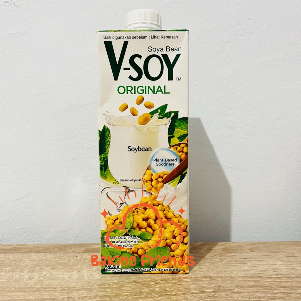 VSOY SUSU KEDELAI ORIGINAL 1 LITER/V-SOY SOYA BEAN MILK ORI 1000 ML