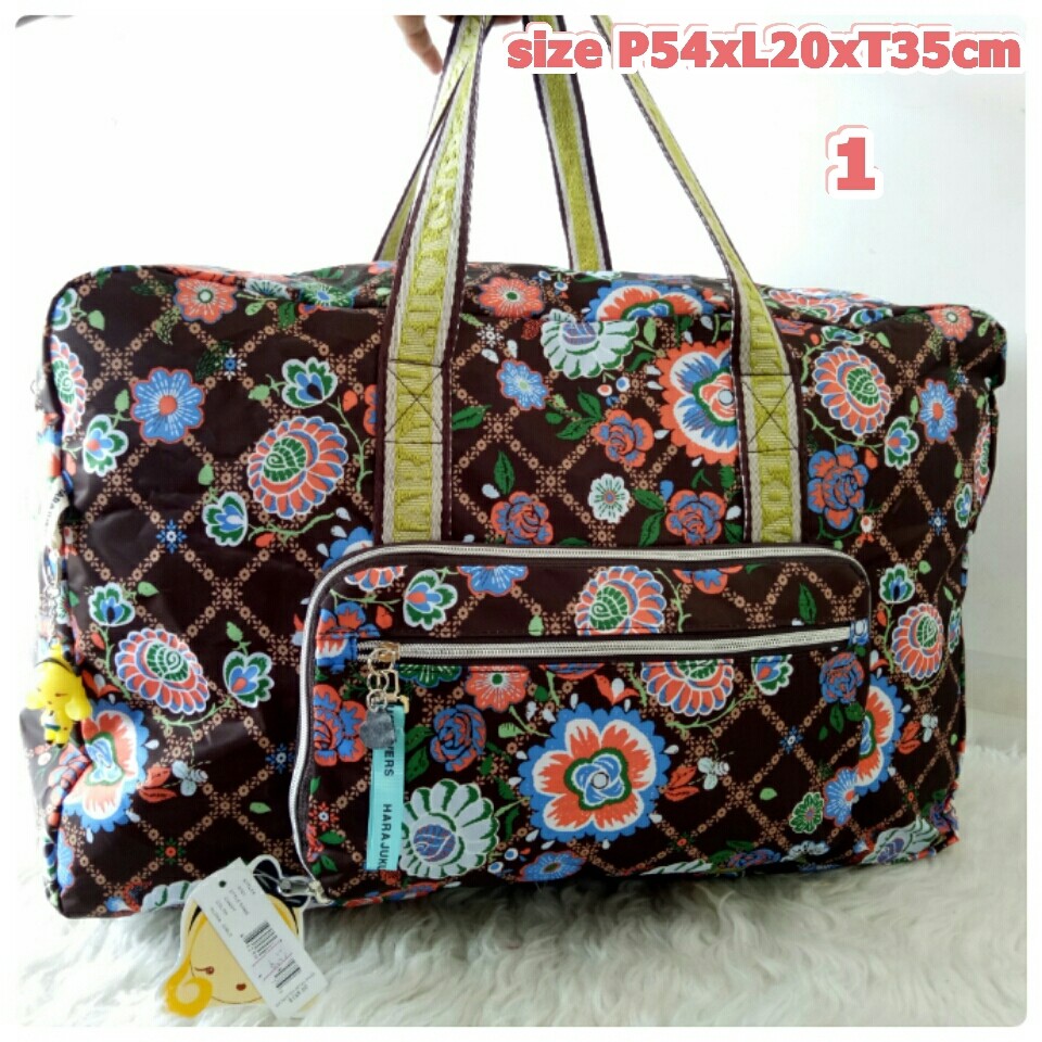 TERMURAH Travel Bag Wanita /Tas Travel Lipat Harajuku Lovers