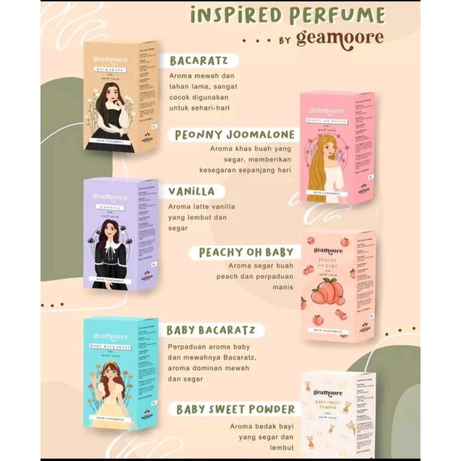 GEAMOORE inspired parfum 6Ml dan 30 ml