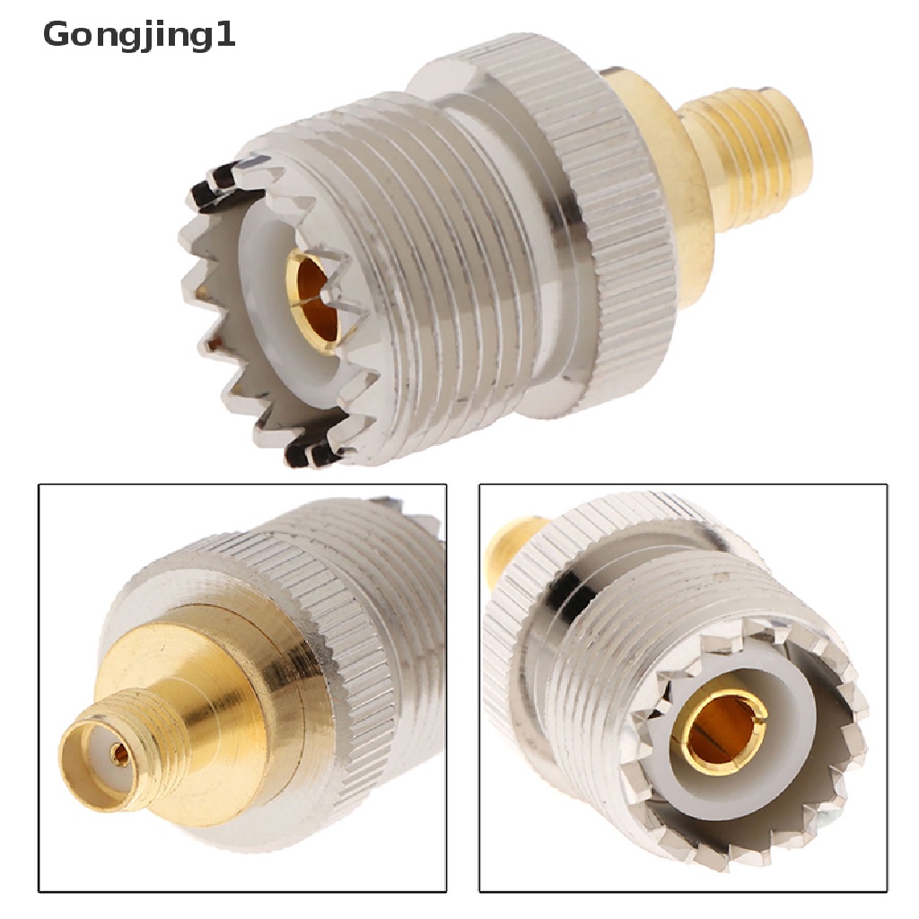 Gongjing1 1Pc Adapter Konektor RF SL16-K / SMA-K Ke SO-239 PL259 Female Tipe M