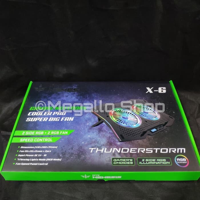 NYK X6 Thunderstorm RGB LED Cooling Pad Laptop / X-6 ThunderStorm