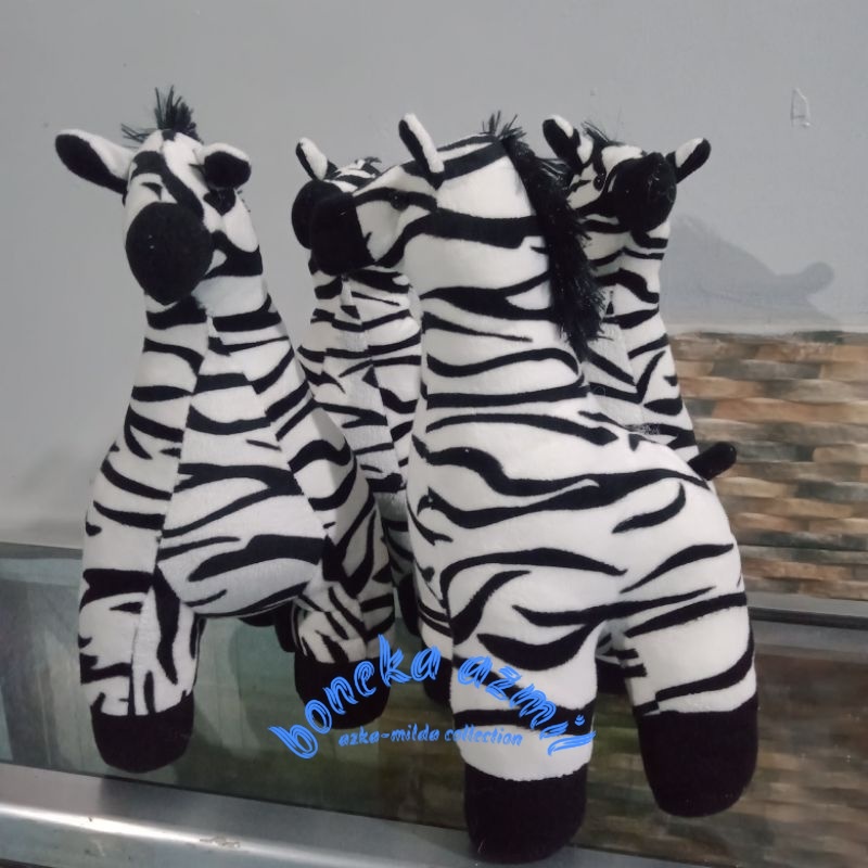 Boneka kuda zebra size s ukuran 30cm