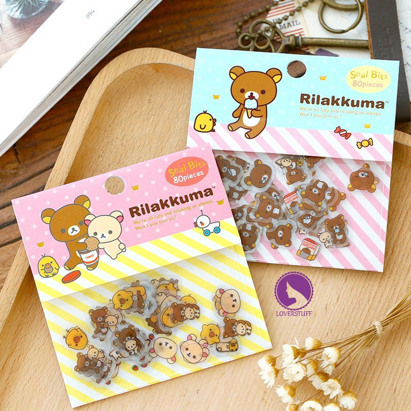 

STICKER TRANSPARANT RILAKKUMA & FRIENDS STICKER SCRAPBOOK DIARY JOURNAL LOVERSTUFF