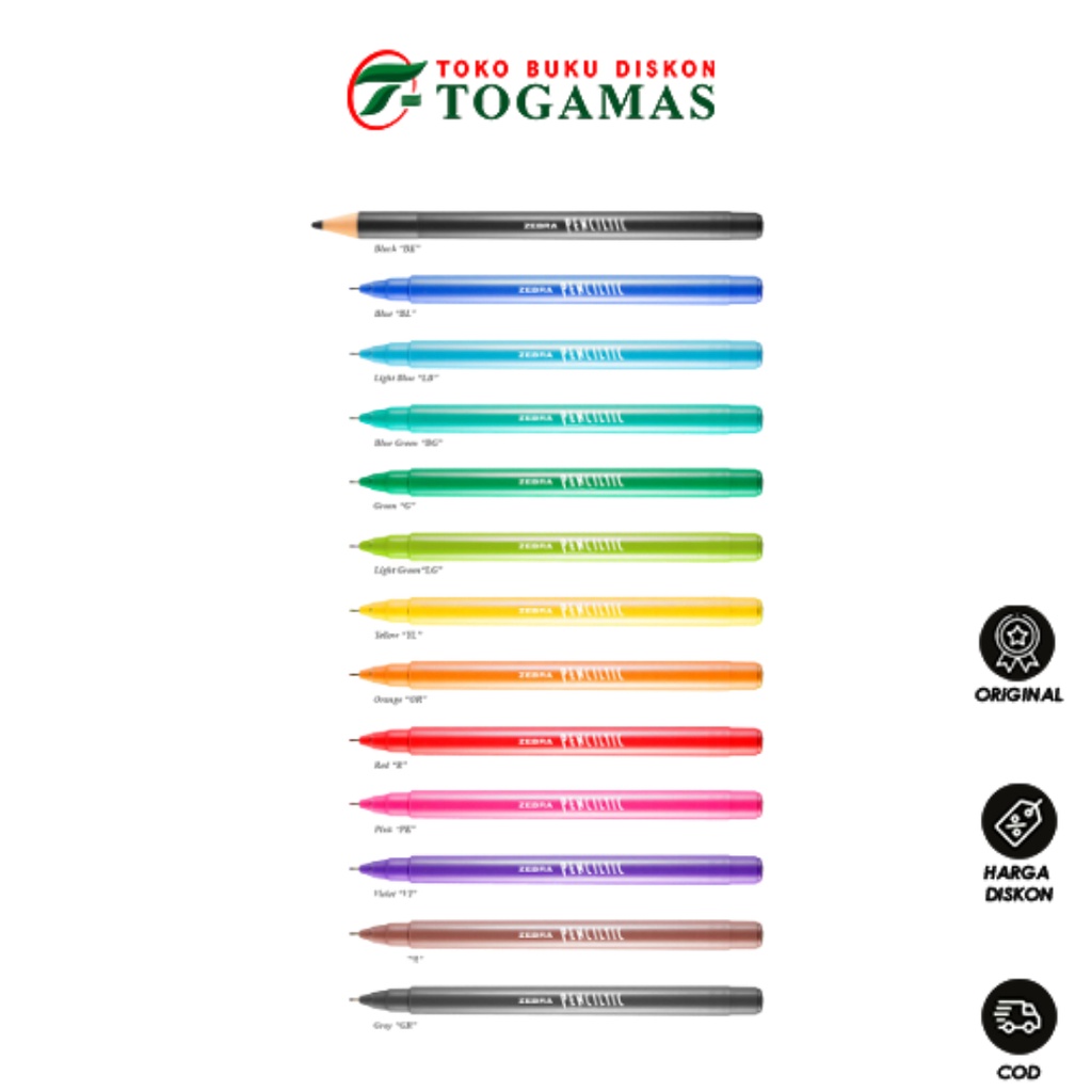 

BEST SELLER !! BALLPEN PENCILTIC BOXY 0.4 MIX ZEBRA