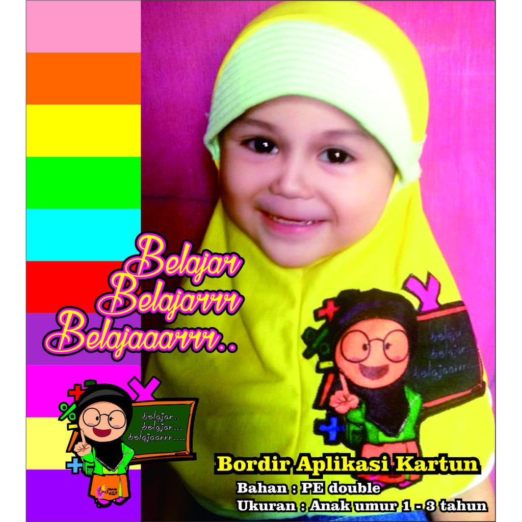 Jilbab Bayi Kaos BELAJAR