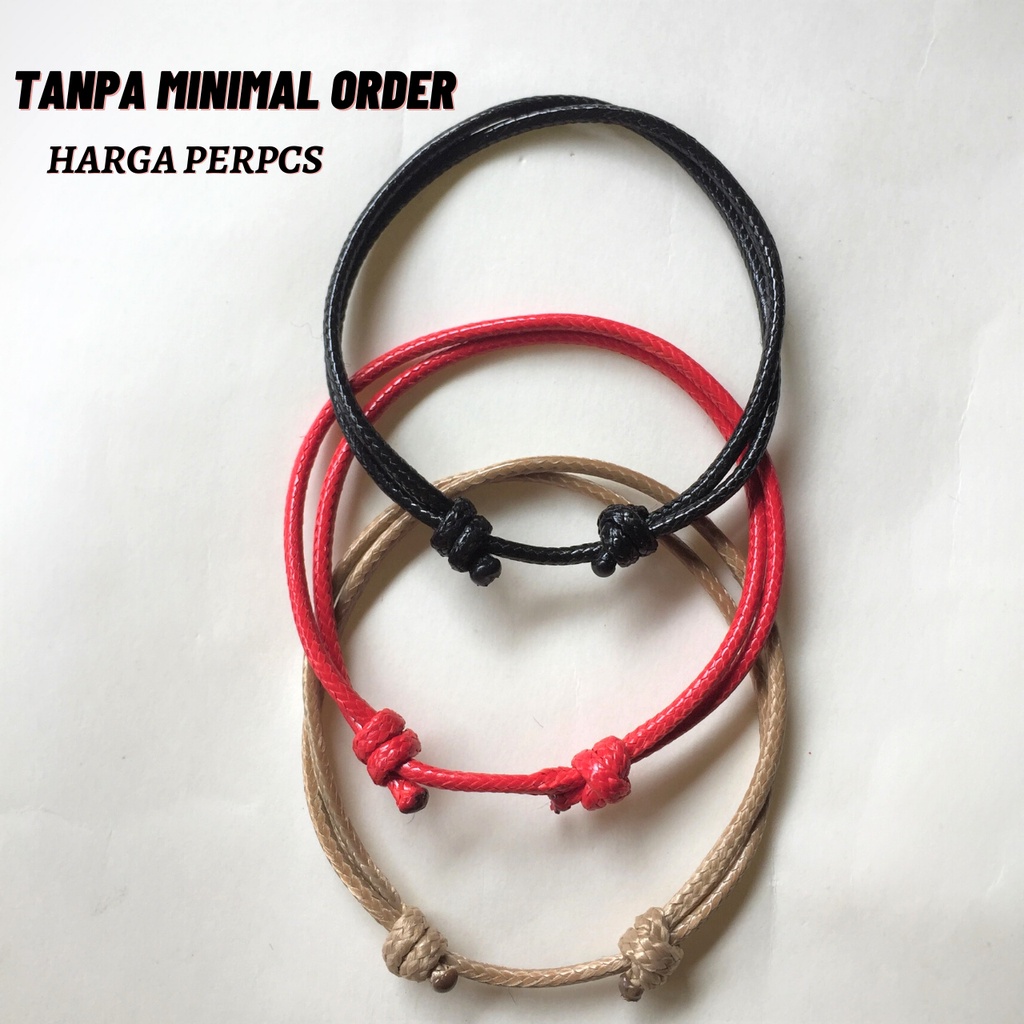 gelang hitam polos wanita korea gelang tali hitam aksesoris wanita aksesoris pria gelang couple