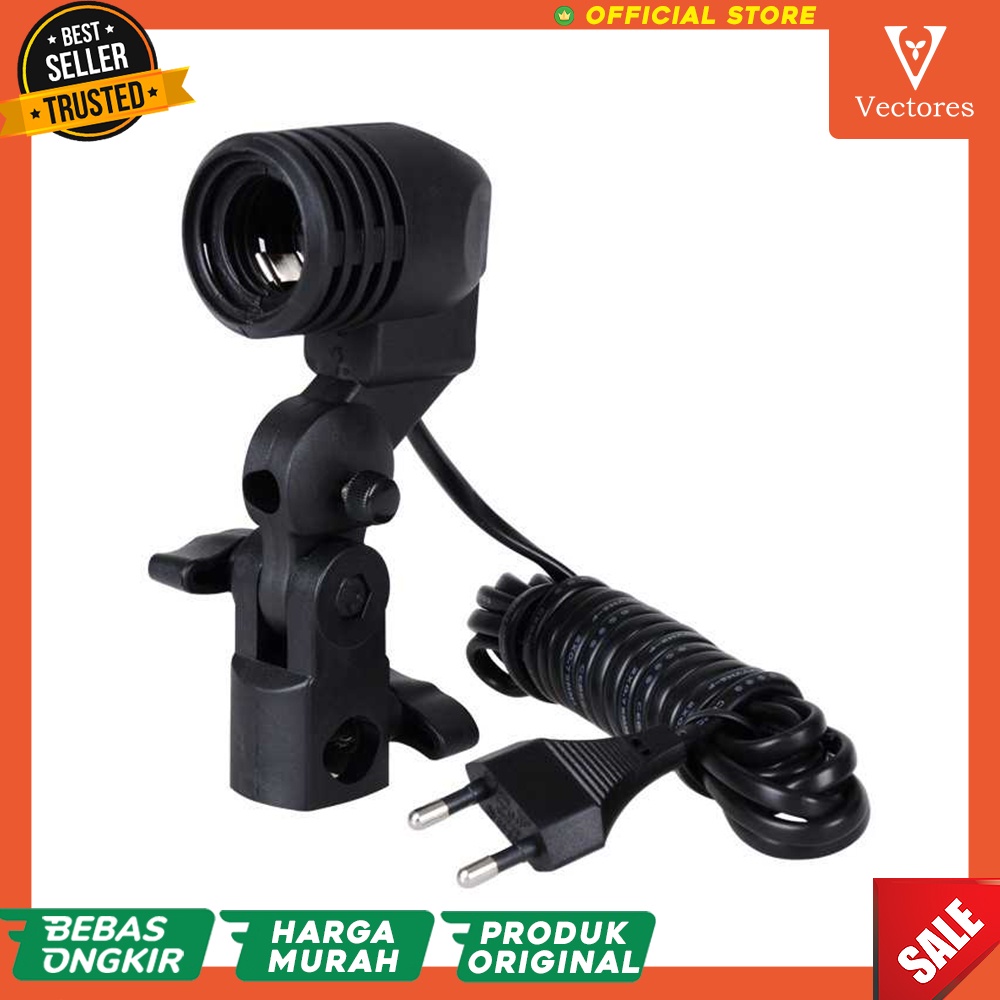 Lamp Lampu Holder Foto Studio Fotografi Single Socket Dudukan Payung Original