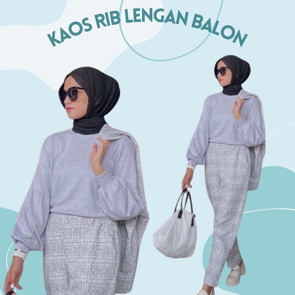 kaos RIB lengan BALON