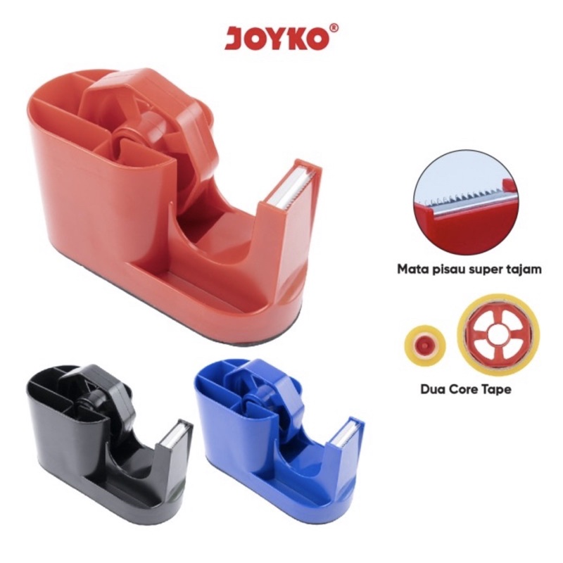 JOYKO - TAPE CUTTER DISPENSER / PEMOTONG PLAKBAN BESI PLASTIK - TAPE DISPENSER / PEMOTONG PITA PEREKAT TD - 103 / TC 107 / TD 09N / TD 2