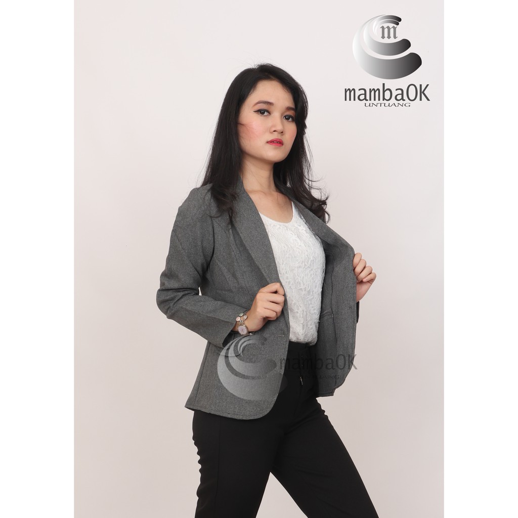 Blazer Kerja Wanita Jas Kantor Formal Hitam Premium
