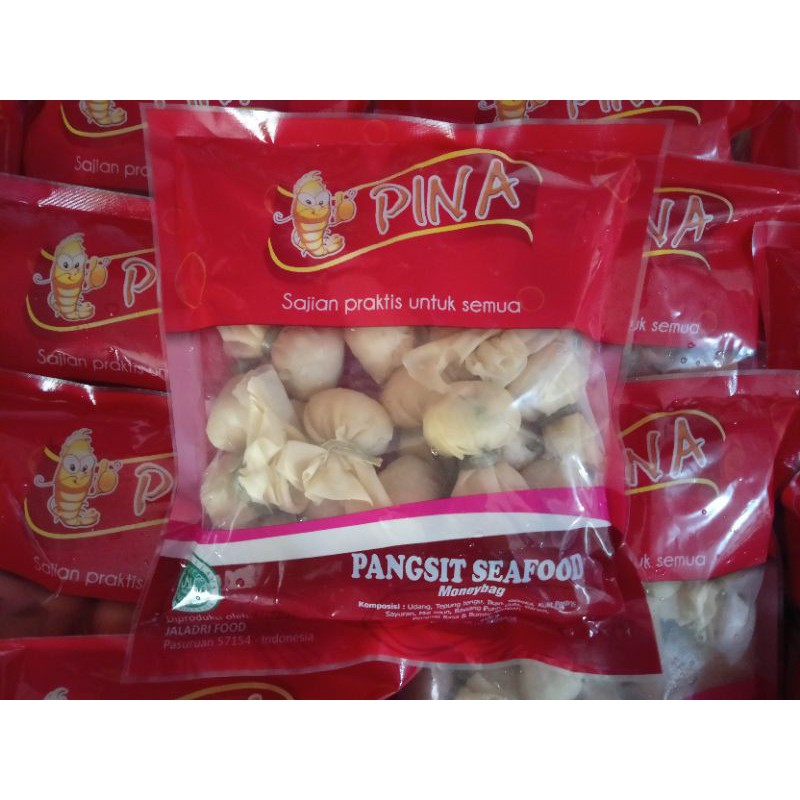 

Pipi Lauk & Cemilan Pangsit Seafood MoneyBag 250gr frozenfood