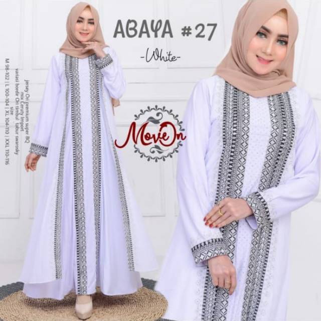 Turkey abaya warna putih. Abaya Turkey 1094 by Mega store