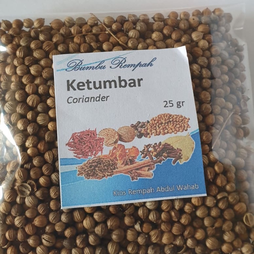 

Ketumbar 50 gram, bumbu rempah wahab