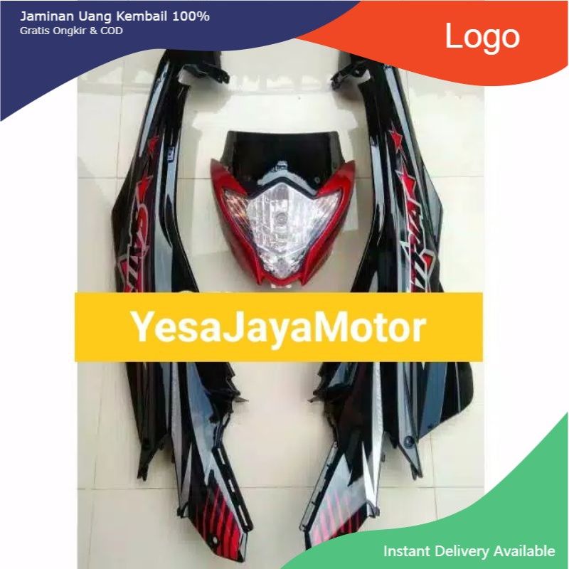 Body Belakang Satria Fu Facelift Plus Reflektor Lampu Depan Warna Merah