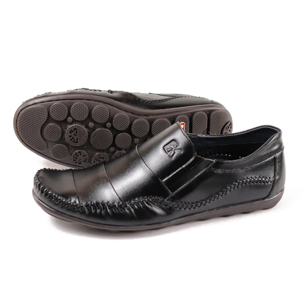 Sepatu Pria Kasual Loafer Pantofel Pria Slip On  Kulit Asli KEYTON MSL983 Original