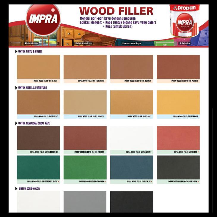 Dempul Kayu Impra Wood Filler Impra Sh 113 Sungkai Atau Teak (1 Kg)