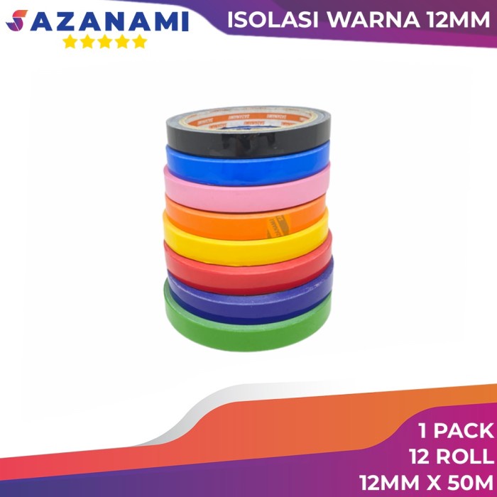 

Diskon 1 Pack Lakban Isolasi Warna 12Mm X 50M Sazanami Selotip Warna 1 Lusin Bergaransi