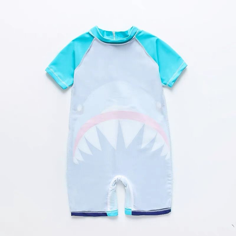 BAJU RENANG SWIMSUIT BABY SHARK DINO DINOSAURUS ANAK LAKI-LAKI IMPOR LEMBUT