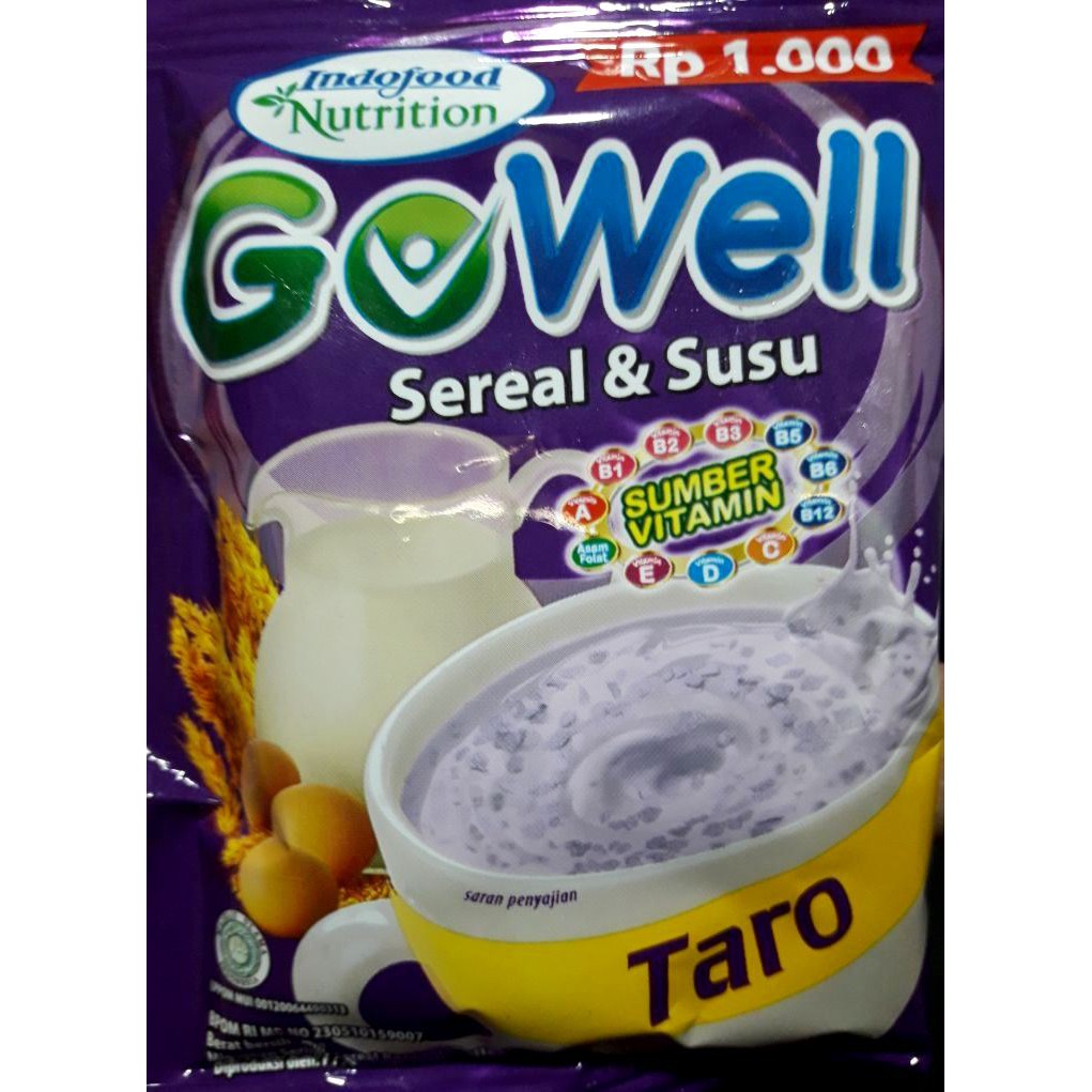 

Susu Cereal Go Well Taro 29gr Sachet