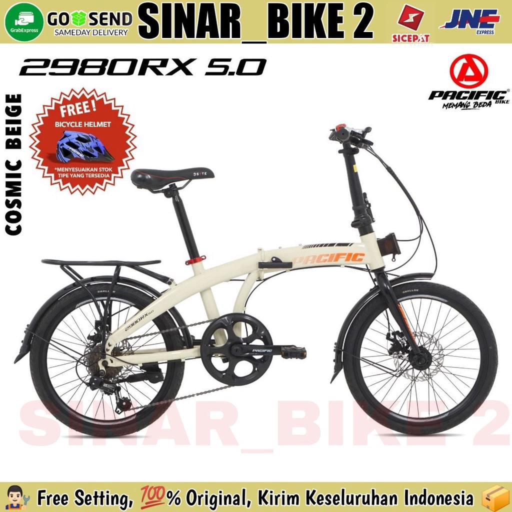 Sepeda Lipat PACIFIC 2980 RX 5.0 Boncengan Ukuran 20 Inch 7 Speed