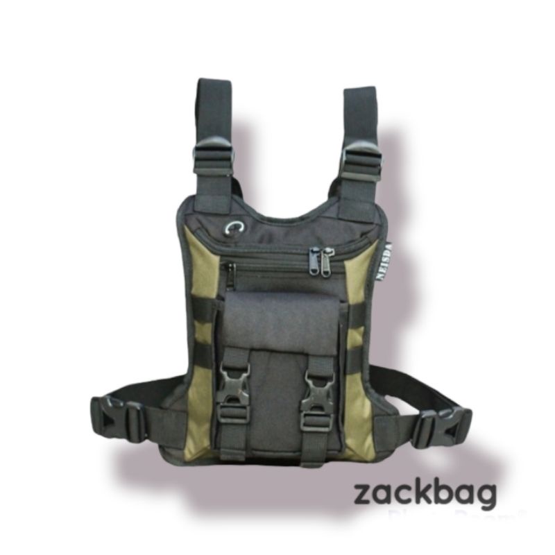 Neisda Chest bag Tas dada pria tactical Rungkad black green