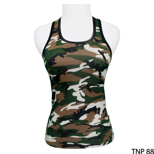 Pakaian Tank Top Perempuan Spandek Loreng – TNP 88