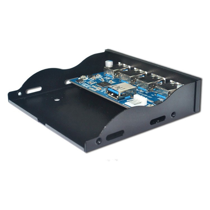 Btsg Desktop 3.5 &quot;USB 3.0 19 Pin Hub Drive Bay Front Panel Untuk Komputer PC Hitam Pengisian Cepat 4-port Adaptor Metal