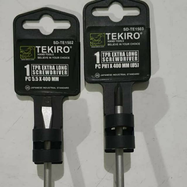 Obeng Mekanik Panjang 40 Cm 2 Pcs Tekiro - Obeng - + Panjang 2 Pcs Tekiro Heavy Duty